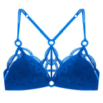 Load image into Gallery viewer, Lila Racerback Wireless Mesh Bra - Blue